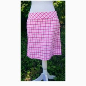 Ann Taylor LOFT Pink & White Skirt sz 8
